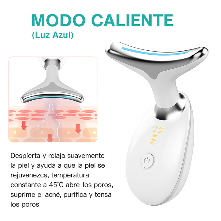 Masajeador papada luz led